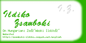 ildiko zsamboki business card